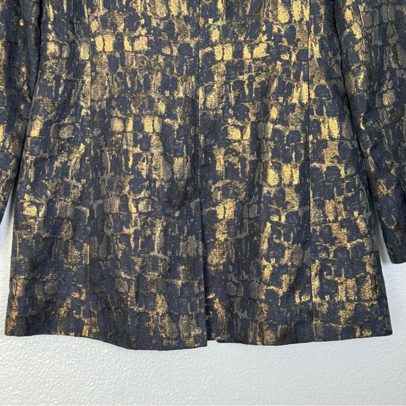 Lafayette 148 New York Gold Shimmer Metallic Blazer Size 2 - Picture 8 of 9